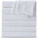 Maple&Stone Twin Flat Sheet 6 Pack,Premium Soft & Breathable,Brushed Microfiber Fabric,Anti-Shrinkage & Non-Fading,Bulk Flat Sheets Only Twin Size (White)