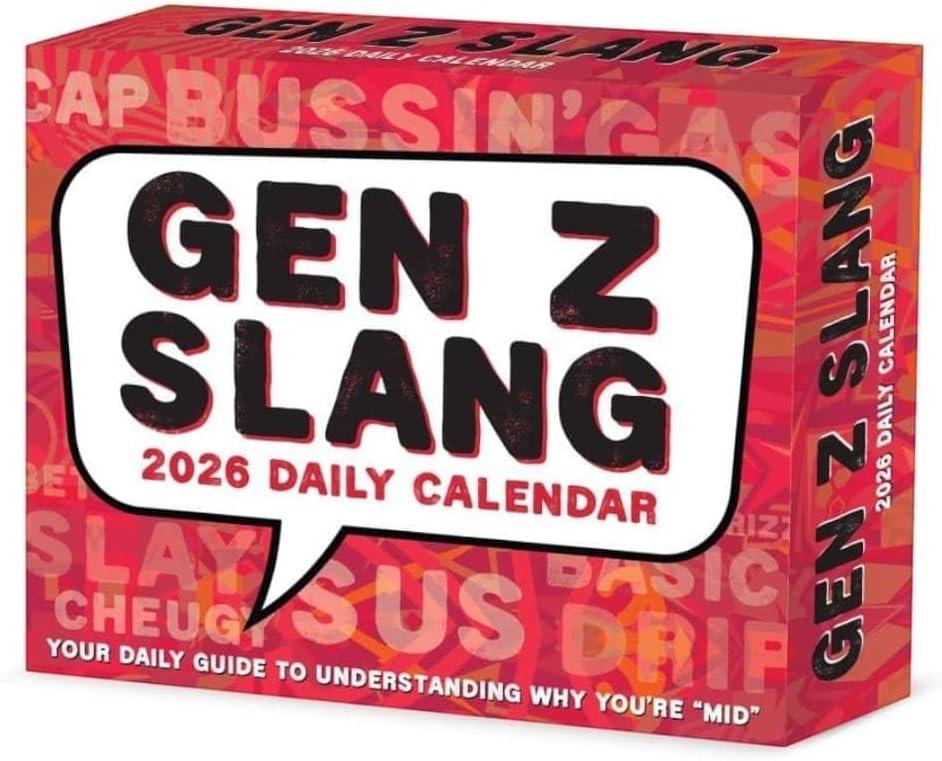 Willow Creek Press Box Calendar, Gen Z Slang 2026 5.4" x 6.2" Box Calendar