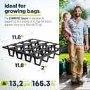 Plant Riser – Modular Pot Spacer for Grow Bags, Planters & Containers – UV-Resistant Drainage Tray for Airflow, Root Health & Cleaner Surfaces (Standard Black, 5 Pack)