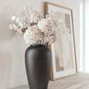 Ceramic Vase Home Decor, Vintage Vase, Wide Mouth Farmhouse vase (19”h-Vintage White)
