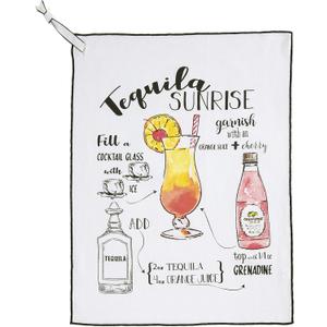 Shiraleah Tequila Sunrise Recipe Tea Towel