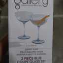 Tabletops Gallery 2 Piece Coupe Glass Set - Blue, 2 pc