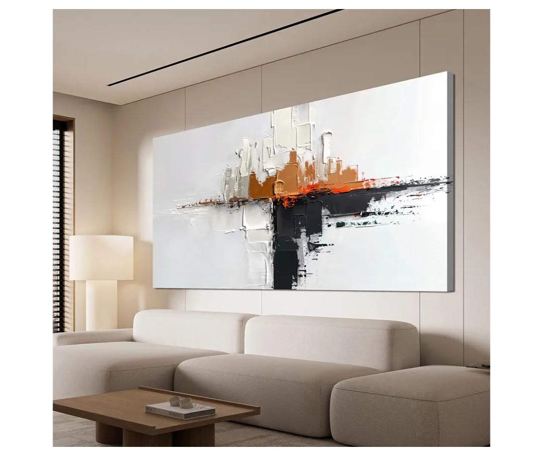 Canvas Wall Art Decor Modern Wall Art Pictures for Living Room Abstract Canvas Art Wall Decor Minimalist Black and White Wall Art Prints Artwork for Walls Office Room HomeDecor Aesthetic 20" X 40": Posters & Prints