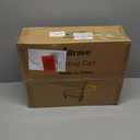 Extra Long Collapsible Wagon Cart, 480LBS Heavy Duty Utility Wagons with All-Terrain Wheels, Foldable Grocery Carts for Gardening, Shopping, Beach, Camping, Black (Ebony)