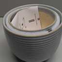 LE TAUCI Ceramic Plant Pots, 5.1 + 6.4 Inch Footed Pots for Plants, Modern Flower Pots for Home and Office, Indoor Planters with Drainage, Reactive Glaze Gray