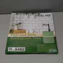 VEELIKE 12 Sheet Green Peel and Stick Backsplash for Kitchen Straight Linear Subway Stick on Back Splash Tiles Waterproof Renter Friendly Backsplash Ceramic Tile Stickers for Bathroom Kitchen RV