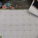 2026 Desk Calendar - Large Desk Calendar 2026, Jan. 2026 - Dec. 2026, 22" x 17", 12 Months, Corner Protectors - Black Floral