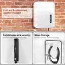 Wall-Mounted 1.2mm Cold Rolled Steel Electric Vehicle Charging Protection Box for Tesla, Waterproof Indoor/Outdoor Enclosure with Lock | Seamless One-Piece Design (White)