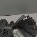 NICETOWN Living Room Curtains 63 Inch Length, Thermal Insulated Blackout Accordion Door for Bedroom, Grey Kitchen Short Curtains for Bathroom, Cafe, Basement 38 Inch Wide, 1 Panel