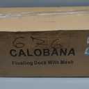 CALOBANA Inflatable Floating Dock with Mesh Detachable Ladder for Lake Pool