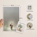 Christmas Hand Towels 2 Pack 16x24 Inches  Elegant Holiday Kitchen Towels with Snowy Christmas Tree and Santa Claus  Decorative Festive Dish Towels for Kitchen & Bathroom