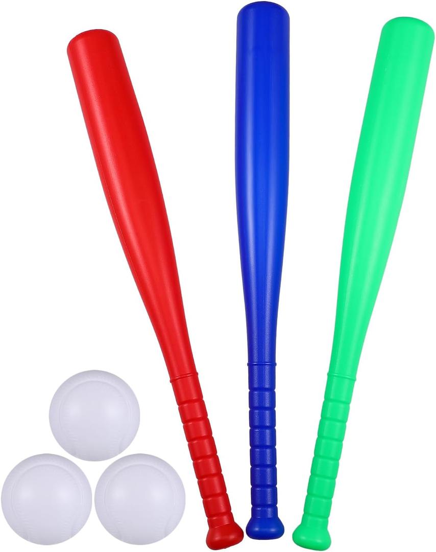 6pcs Kids Baseball Set Plastic Baseball Bat Toys with 3 Balls for Children Toddlers Outdoor Indoor Sport Game Playing