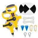 2 Pack 7.87 Inch Plastic Secchi Disk Set - Secchi Disc with Black and White Quadrants, Steel Cone, Holding Line, and 30 Meter Tape Measure for Clarity Measurements