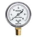 SENCTRL 0-30 Inches of Water Column Gauge, Low Pressure Capsule Gauge, 2-1/2" Dial Size, 1/4" NPT Lower Mount, Zero Adjustment, for Air Water Gas Pressure Test