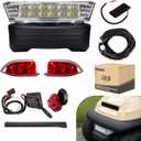10L0L Golf Cart Headlight Kit (12V) for Club Car Precedent G&E (2004 UP)- Golf Cart Street Legal Light Kit with Tail Light Harness,Turn Signals, Hazard Flasher, Horn and Brake