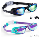 Aegend Swim Goggles for Kids Youth 3-14 Anti-Fog Anti-UV Comfort Fit Goggles for Swimming