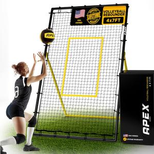 Apex Sports Adjustable Volleyball Rebounder Net 7x4 ft Bounce Back Training Equipment with Angle Customization for Practicing Volleying, Bumping, Spiking Durable & Portable with Travel Bag