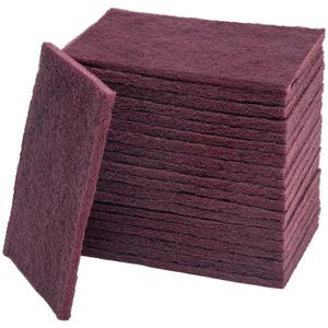 7447 General Purpose Scrub Pad - Maroon, 6" X 9", 20PCS Abrasive Finishing Pad for Paint Prep, Scuffing, Scouring, Sanding, Adhesion Scratch
