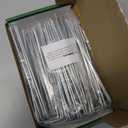 FEED GARDEN 6 Inch 50 Pack Hot-dip Galvanized Landscape Staples Plant Cover Spikes 11 Gauge Tent Stakes Garden Stakes Landscaping Fabric SOD Pins Yard Pins for Decoration Weed Barrier Fabric