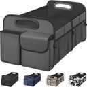 Femuar Car Trunk Organizer, Car Storage Organizer with Large Capacity Waterproof Collapsible Trunk Organizer for Car Suv/Jeep/Sedan (Grey, Standard)