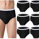 Blosssound 6 Pack Men's Incontinence Underwears Reusable Washable Leak Proof Underwears Protection Incontinence Briefs Men Bladder Control with Super Absorbency for Men, 150ml (Black,Medium)