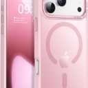 Newfuture Magnetic for iPhone 17 Pro Max Case [Compatible with Magsafe] [Military Grade Drop Protection] Translucent Matte Anti-Scratch Shockproof Protective Phone Cover 6.9 Inch, Tender Pink