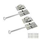 ESUDNT Rv Door Latch Trailer Door Latch 304 Stainless Steel Camper Door Latch Trailer Door Holder Rv Door Holder Rv Screen Door Latch 6 Inch Metal T-Style Door Holder For Cargo Trailer, Truck,(2 Pack)