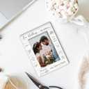 Wedding Picture Frame 4x6, Engagement Wooden Picture Frame, Wedding Engagement Gifts for Couples Newlyweds Bride Groom, Love Honor Cherish Decorative Photo Frames for Table Desk Decor