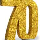 70th Birthday Decorations for Men and Women,70th Anniversary Decorations,Glod Glitter Number 70 Birthday Centerpieces for Table Decorations,Number 70 Table Topper Decor
