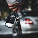 Carbon Fiber Style Genuine Leather Car Keychain Keyring Accessories for Challenger Dakota Charger SRT 392 Avenger Durango (//)