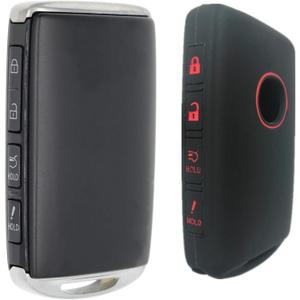 KAWIHEN Replacement Key Fob Case Shell Compatible with 2019 2020 2021 2022 2023 Mazda 3 6 CX-5 CX-9 CX-30 MX-5 Miata Key Fob WAZSKE11D01 (Shell and Silicone)