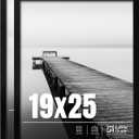 LaVie Home 19x25 Picture Frame 2 pack, Display Pictures 19 x 25 Puzzle Frame, 19x25 Black Photo Frame with HD Plexiglass, Display Frame for Vertical or Horizontal, Classic Collection