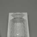 BLOFLO Embossed Glass Vase, 7'' Crystal Glass Vases for Flowers, Pedestal Big Base Glass Bouquet Vase, Hydroponic Glass Transparent Vase for Home Office Wedding Dining Table Party (Diamond Pattern)