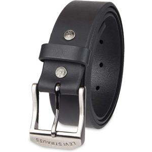 Levi's Men's Leather Casual Belt for Jeans or Everyday Wear (X-Large (42-44), Black Benito)