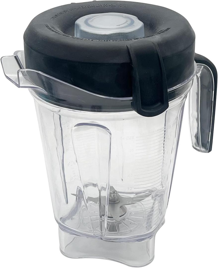 Replacement pitcher 64oz Low-Profile Blender Containers with Cross Blade and tamper,Pitcher Compatible with Vitamix Classic G/C/Commercial/Explorian series blenders: 5200, 6300, 7500.E310/E320