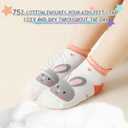 Baby Toddle Socks Grip Non Slip Kids Boys Girls Cotton 12 Pack Ankle Cute Newborn Socks (3-5T)