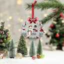 Christmas Ornament 2025 for Xmas Tree Decorations, 2025 Christmas Wreath Ornament with Rotatable Snowman for Holiday Decorative Keepsake Gift