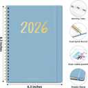 2 x 2026 Planner - Weekly and Monthly Planner, January 2026 to December 2026, Spiral Bound 2026 Calendar Planner Book, Inner Pocket, Perfect for Office Home School Supplies - A5 (6.3" x 8.5"), Baby Blue