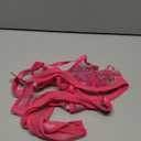 Lilosy Sexy Floral Embroidered Flower Mesh Underwire Push Up Lingerie Set (Small, Hot Pink)