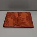 SASTYBALE Thanksgiving Rust Red Maple Leaf Tablecloth - 60x84 Inch Rectangle Jacquard Vintage, Spill-Proof Wrinkle Free for Fall Harvest Feasts & Family Festive Dinners