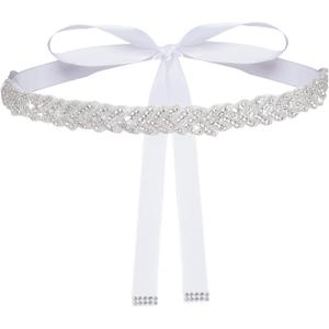 Bridal Rhinestone Wedding Waist Belt for Women Sparkly Belt Wedding Satin Sash for Special Occasion