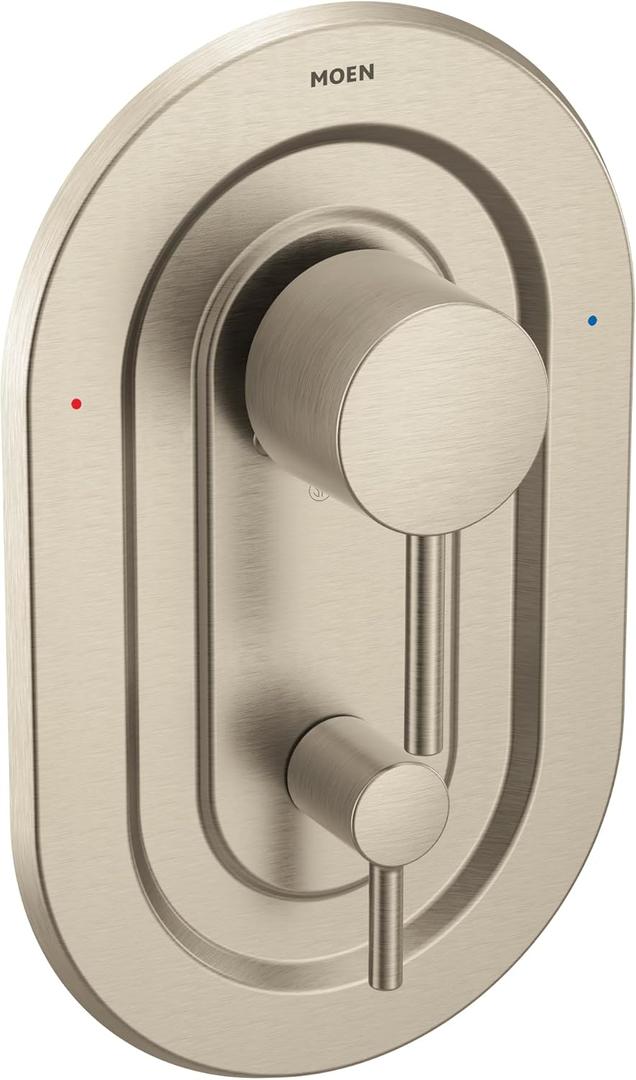 Moen Align Brushed Nickel Posi-Temp Shower Valve with Built-in 3-Function Transfer Valve Trim Kit, Valve Required, T2190BN