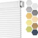 Grandekor No Tools No Drill Cordless Cellular Shades,Light Filtering,Honeycomb Blinds for Indoor Windows,UV Protection Privacy No Drill Blinds for Home,Door,Customer Customization (Custom Size, Light Filtering-customized)