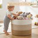 Artfeel 70L Large Cotton Rope Basket, Decorative Woven Blanket Storage for Living Room, Boho Toy Storage & Toy Box for Kids, Versatile Laundry Basket & Nursery Hamper for Blankets(Brown)