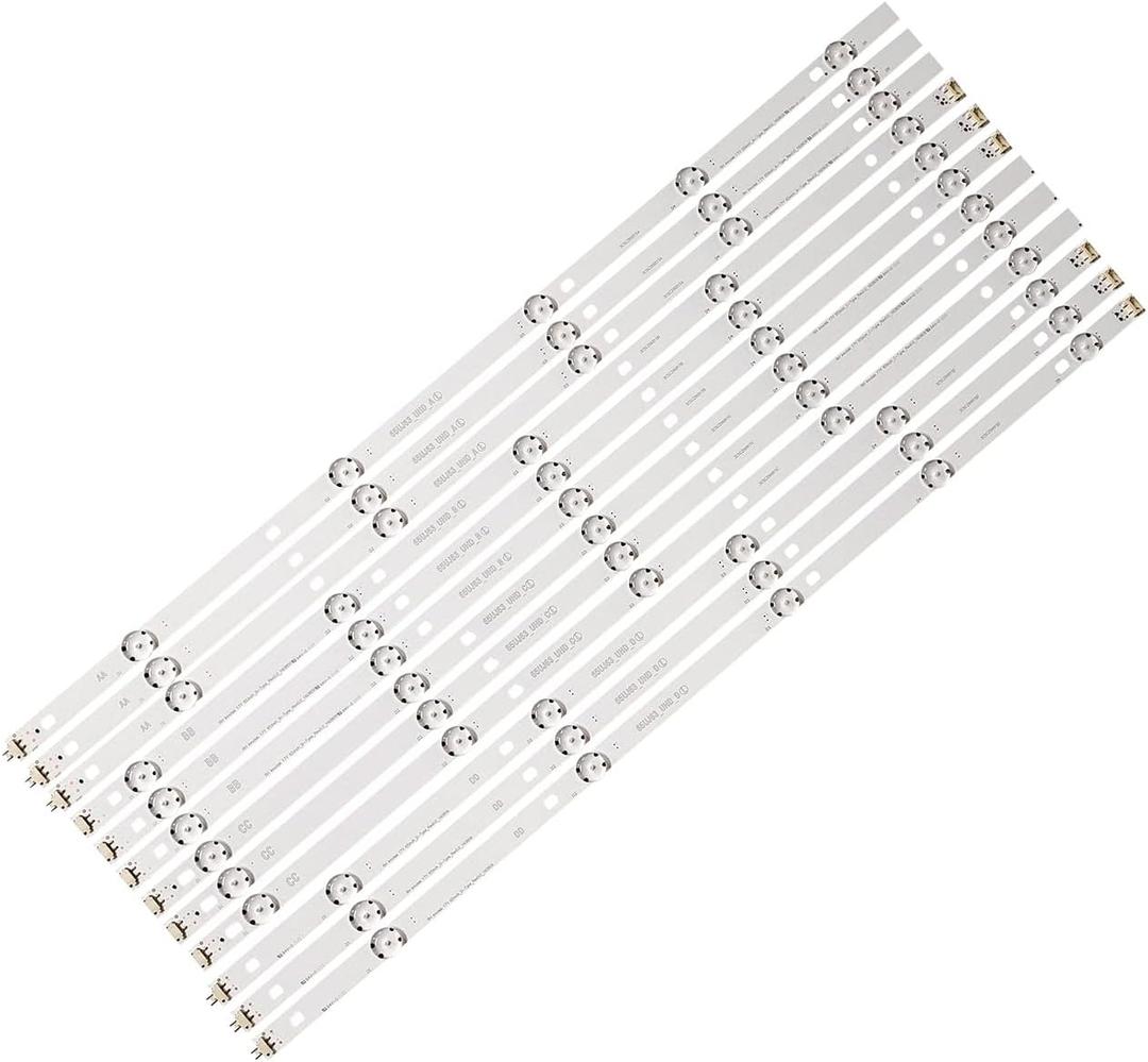 12pcs LED Backlight Strips Replacement Set for 65" TV 65UJ6300 65UJ6300-UA 65UJ6200-UA 65UJ630V EAV63673007 65UJ63_UHD_A B C D