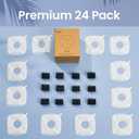 Veken Cat Water Fountain Filter, Classic 12 Pack Replacement Filters & 12 Pack Replacement Pre-Filter Sponges for 50oz, 84oz, 95oz or 108oz Automatic Pet Fountain Dog Water Dispenser