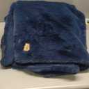 UGG Euphoria Faux Fur Throw Blanket, Soft Warm Throw Blankets for Couch or Bed, Luxury Bedroom Decor, Giftable Fuzzy Blankets, Machine Washable, 50-inch x 70-inch, Indigo Blue