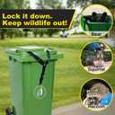 2 x Trash Can Locks for Animals, Upgrade Raccoon Bear Proof Trash Can Lock, Easy to Install, Long Lasting Strap Lid Garbage Can Lock for Out Door Garbage Can 1 Set