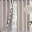 YoungsTex Beige Blackout Curtains 84 Inches Long for Bedroom - Thermal Insulated with Grommet Room Darkening Window Drapes for Living Room, 2 Panels, 42 x 84 Inch 