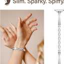 Missair Bands Compatible with Apple Watch Band 38mm 40mm 41mm 42mm 44mm 45mm 46mm 49mm for Women, Slim Metal Dressy Jewelry Bracelet with Bling Diamond for iWatch Series 11 10 9 8 7 6 5 4 3 SE Ultra